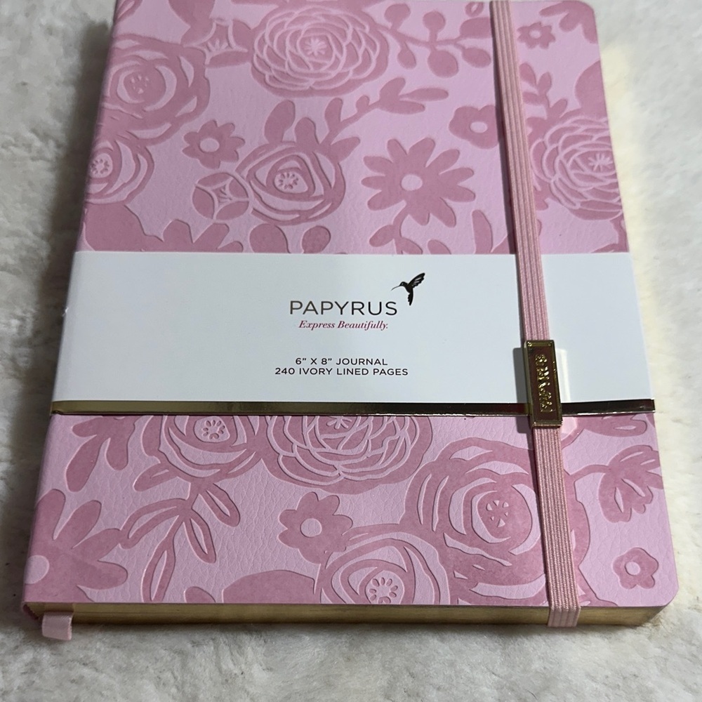 Papyrus floral 6” x 8” journal 240 pages lined pages